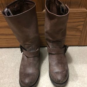 Brown distressed Frye boots